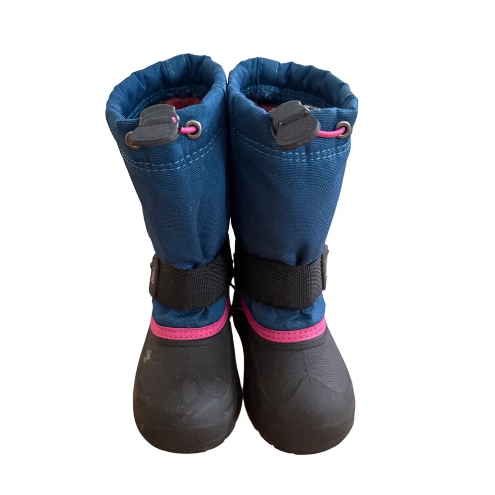 Kamik Kids Snow Boots Blue Pink Waterproof Winter Boots Size 10 Toddler‎